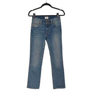 HUDSON Light Medium Blue Ginny Straight Crop Leg Padua Jeans 25